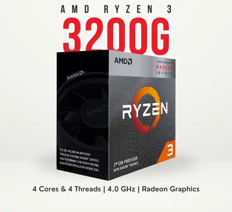 AMD Ryzen 3 3200G 4 core and 4 threads AM4 Platform Vega Graphics