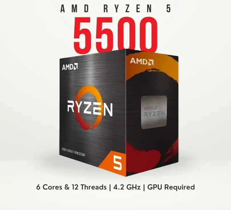 AMD Ryzen 5 5500 6 Core and 12 Threads AM4 Platform