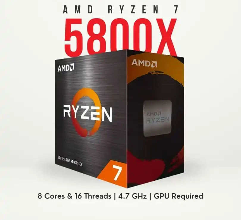 AMD Ryzen 7 5800X 8 Cores and 16 Threads AM4 Platform Unlocked chip
