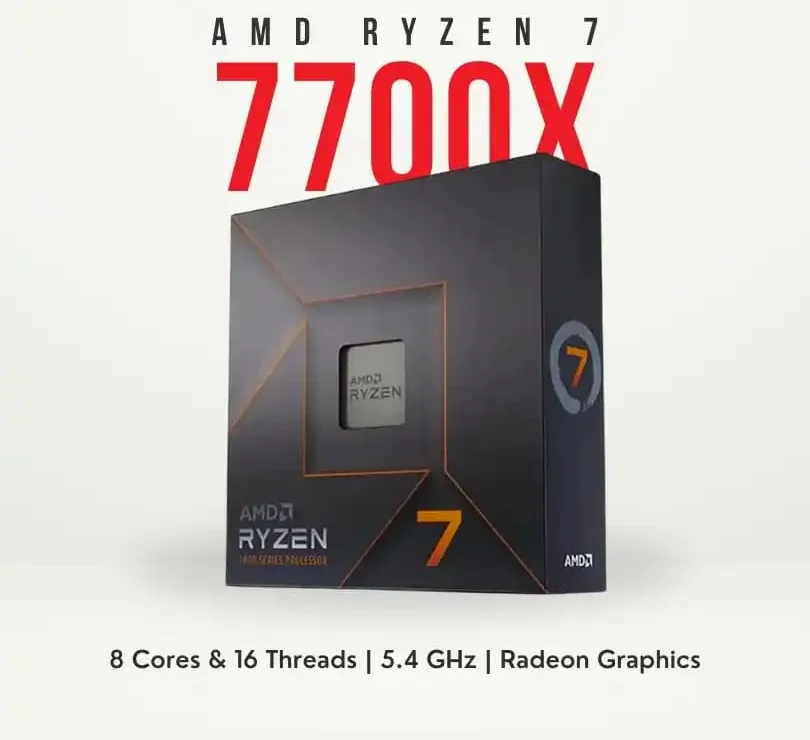 AMD Ryzen 7 7700X 8 Cores & 16 Threads AM5 Platform Unlocked Chip